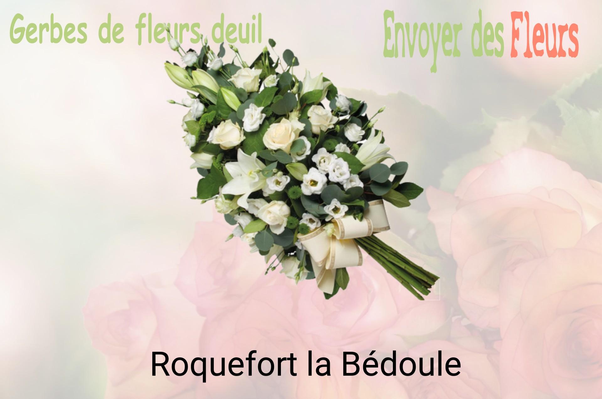 Gerbe de fleurs de deuil livrée à Roquefort-la-Bédoule